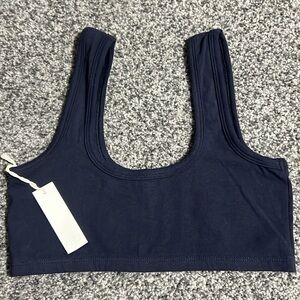 ARQ Wide Strap Bra in Navy Size Large NWT
